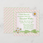 Groen, roze polka stip, wit Vrijgezellenfeest Kaart (Voorkant / Achterkant)