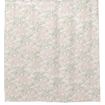 Groen Roze Retro  Bladpatroon