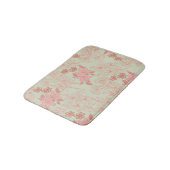 Groen Roze Retro Y2K 70s Bloempatroon Badmat (Gekanteld)