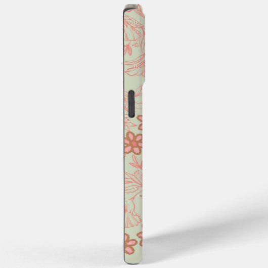 Groen Roze Retro Y2K 70s Bloempatroon Case-Mate iPhone Case (Achterkant / Rechts)