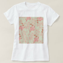 Groen Roze Retro Y2K 70s Bloempatroon