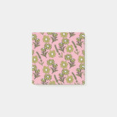 Groen Roze Retro Y2K Funky Hippie Bloempatroon Post-it® Notes (Voorkant)