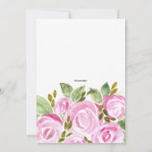 Groen roze Roos leder Vrijgezellenfeest Kaart (Achterkant)