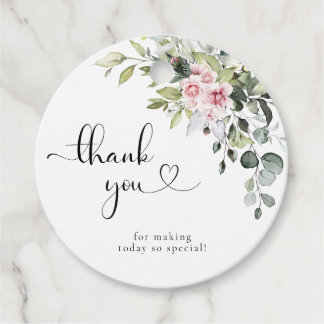 Groen Roze Rose Baby shower Gift Label