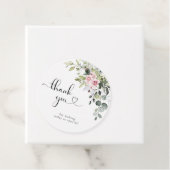 Groen Roze Rose Baby shower Gift Label (In situ)