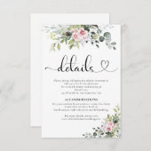 Groen Roze Roze Bruiloft Behuizing Kaart (Voorkant / Achterkant)