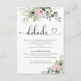 Groen Roze Roze Bruiloft Behuizing Kaart