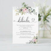 Groen Roze Roze Bruiloft Behuizing Kaart (Staand voorkant)