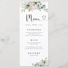 Groen Roze Roze Bruiloft Menu