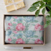 groen, roze, rozen, land, chic, shabby, , giraal tissuepapier (Geschenk)