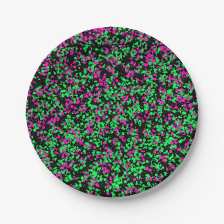 Groen Roze Spatverf Papieren Bordje