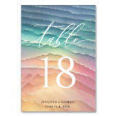 Groen Roze Strand Zomer Zand Zand Waterverf Kaart (Achterkant)