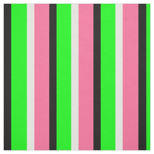 Groen Roze Strepen Textiel Stof (Swatch)