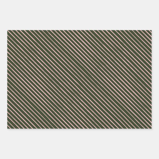 Groen Roze Vakantie Inpakpapier Bladen (Voorkant 3)