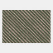 Groen Roze Vakantie Inpakpapier Bladen Vel (Voorkant 3)