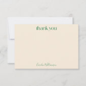 Groen Roze Ventilator Baby shower van het Manuscr Bedankkaart (Voorkant)