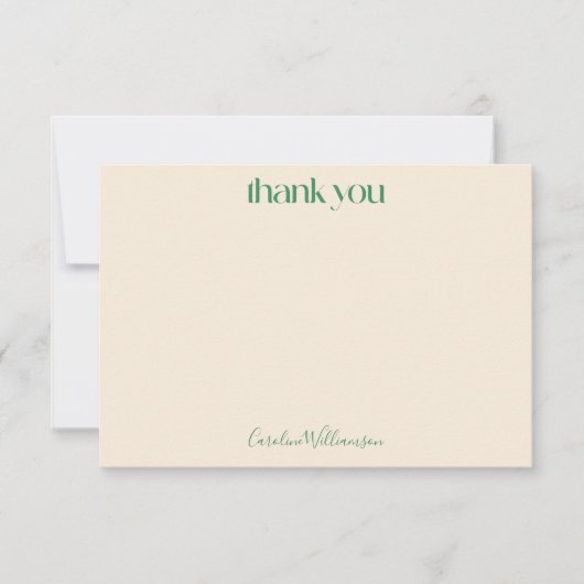  Groen Roze Ventilator Baby shower van het Manuscr Bedankkaart (Voorkant)