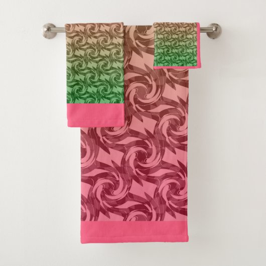 Groen roze verloop bad handdoek (Insitu)