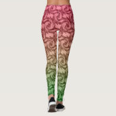 Groen roze verloop leggings (Achterkant)