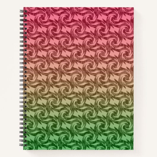 Groen roze verloop notitieboek (Voorkant)