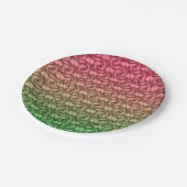 Groen roze verloop papieren bordje (Gekanteld)