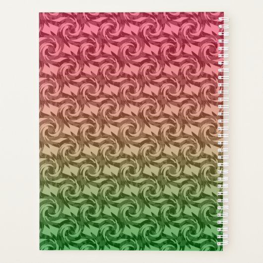 Groen roze verloop planner (Achterkant)