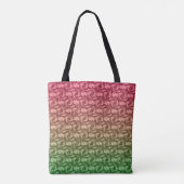 Groen roze verloop tote bag (Achterkant)