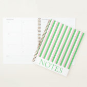 Groen & Roze Verticale Streep Moderne Minimalist Planner (Display)