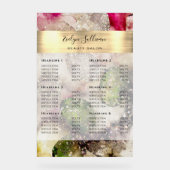 Groen Roze Waterverf prijslijst Acryl Bord (Voorkant)