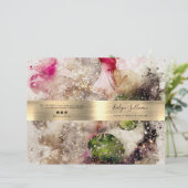 Groen roze waterverf service menubrochure (Staand voorkant)