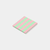 Groen Roze Wavy Stripe Minimalist Stationery Post-it® Notes (Schuin)