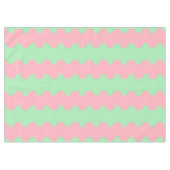 Groen Roze Wavy Stripe Minimalistisch Eetaccent Tafelkleed (Voorkant (Horizontaal))