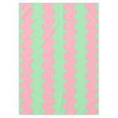 Groen Roze Wavy Stripe Minimalistisch Eetaccent Tafelkleed (Voorkant)