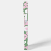 Groen Roze Wit Retro Y2K 70s Bloempatroon Case-Mate iPhone Case (Achterkant / Links)