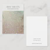 Groen roze zilver met glitter-Ketting Visitekaartje (Voorkant / Achterkant)