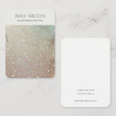 Groen roze zilver met glitter-Ketting Visitekaartje (Voorkant / Achterkant)