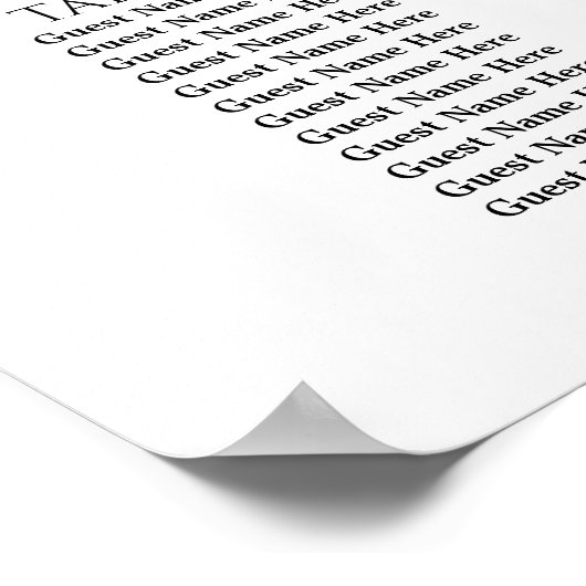 Groen & rozen bruiloft zitplaatsen grafiek 11 tafe poster (Hoek)