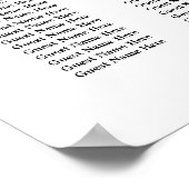 Groen & rozen bruiloft zitplaatsen grafiek 14 tafe poster (Hoek)