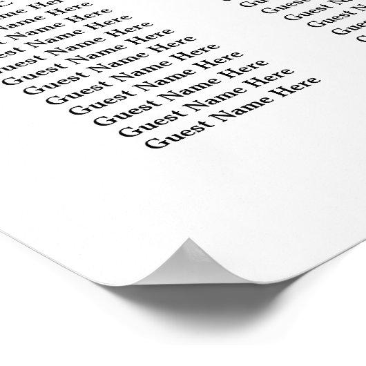 Groen & rozen bruiloft zitplaatsen grafiek 14 tafe poster (Hoek)