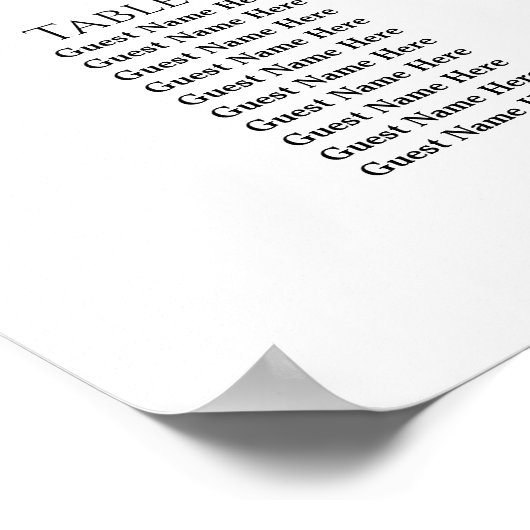 Groen & rozen bruiloft zitplaatsen grafiek 15 tafe poster (Hoek)