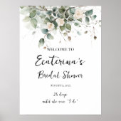 Groen & rozen vrijgezellenfeest welkomstbord poster (Voorkant)