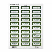 Groen ruitjes - Retouradreslabel Etiket (Full Sheet)