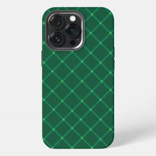 Groen ruitpatroon iPhone hoesje (Achterkant)