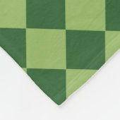 Groen ruitpatroon met schaakbord fleece deken (Hoek)