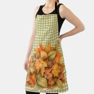 GROEN RUITPATROON & ORANJE GROEN GELE HERFSTBLADER SCHORT