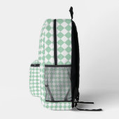 Groen ruitpatroon van Checker Bedrukte Rugzak (Rechts)