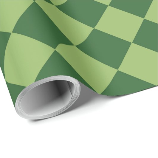 Groen ruitpatroon van Checker Cadeaupapier (Rol Hoek)