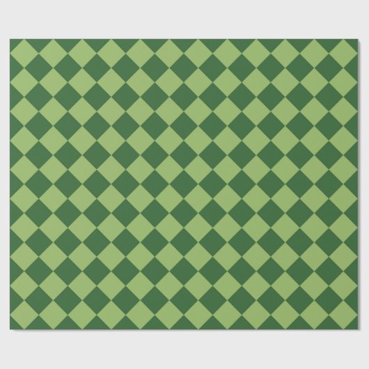 Groen ruitpatroon van Checker Cadeaupapier (Vlak)