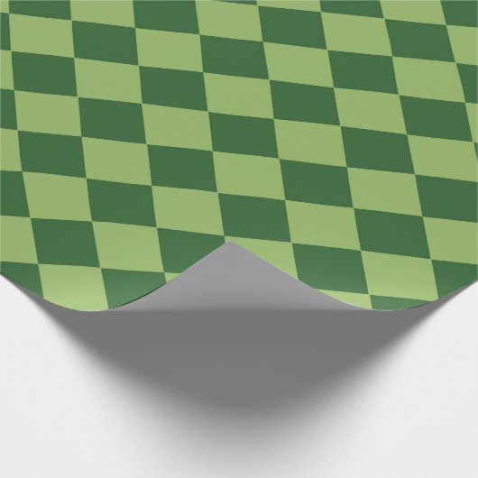 Groen ruitpatroon van Checker Cadeaupapier (Hoek)