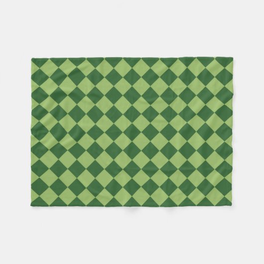 Groen ruitpatroon van Checker Fleece Deken (Voorkant (Horizontaal))